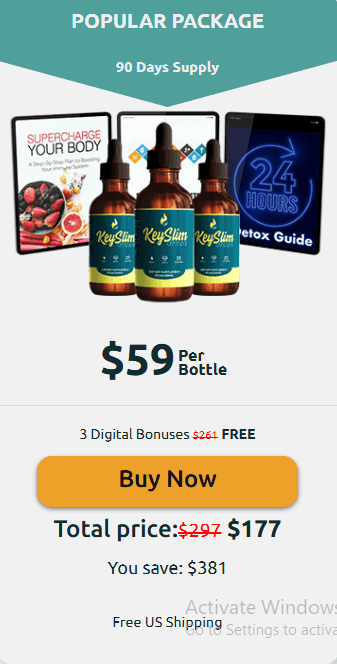 Keyslim Drops 3 bottle Price