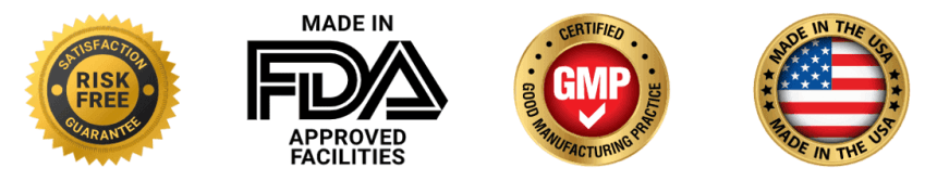 Certification badges for metamorphx: GMP certified, FDA registered, made in USA, non-GMO, natural ingredients