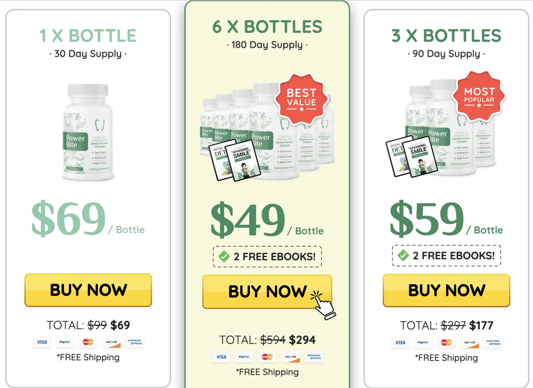 powerbite pricing list