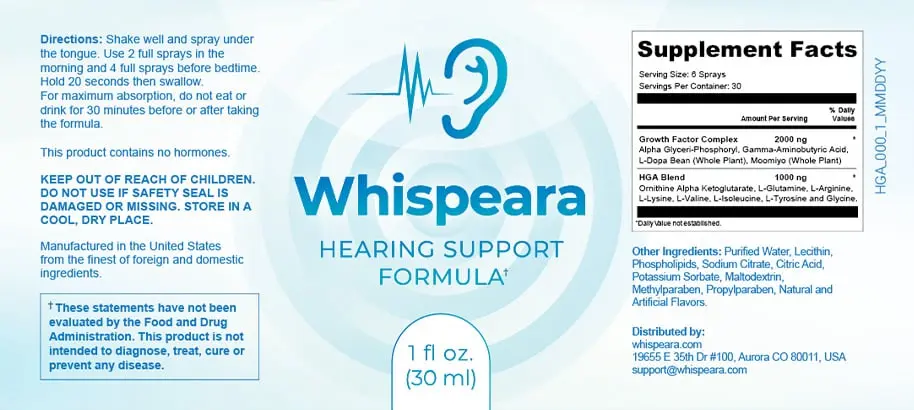 Whispeara™ scientific refrences
